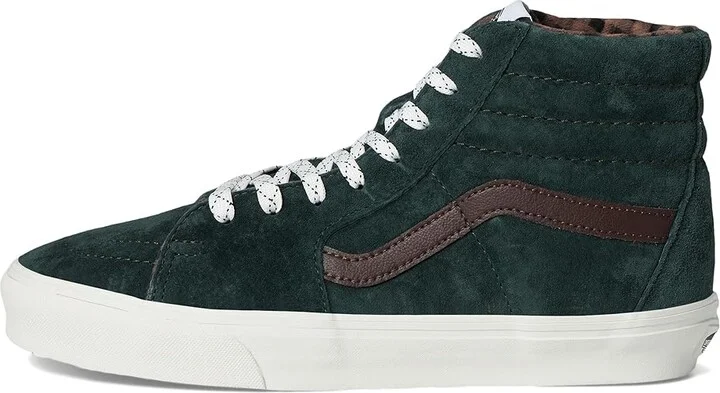 Vans Sk8-Hi Skate Shoes Pig Suede Plaid Scarab : Men's 4.5 - Women's 6 Medium, Canvas/Rubber/Suede - Image 6