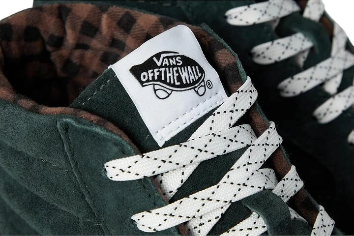 Vans Sk8-Hi Skate Shoes Pig Suede Plaid Scarab : Men's 4.5 - Women's 6 Medium, Canvas/Rubber/Suede - Image 7