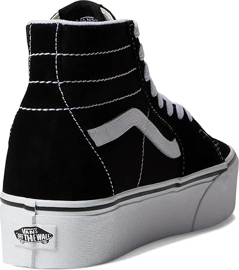 Vans Sk8-Hi Tapered Stackform Shoes Black/True White : Men's 3.5 - Women's 5 Medium, Canvas - Image 4