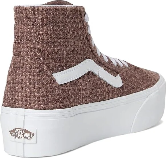 Vans Sk8-Hi Tapered Stackform Shoes Tweed Taupe : Men's 3.5 - Women's 5 Medium, Lace/Canvas - Image 4