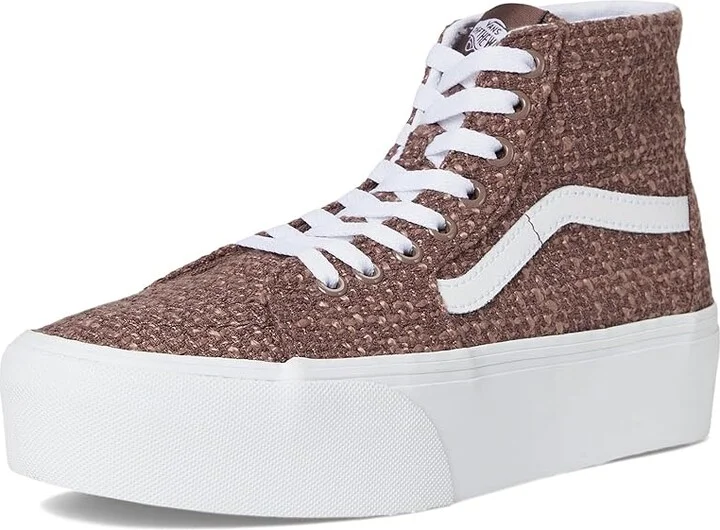 Vans Sk8-Hi Tapered Stackform Shoes Tweed Taupe : Men's 3.5 - Women's 5 Medium, Lace/Canvas - Image 5