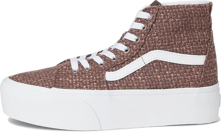 Vans Sk8-Hi Tapered Stackform Shoes Tweed Taupe : Men's 3.5 - Women's 5 Medium, Lace/Canvas - Image 6