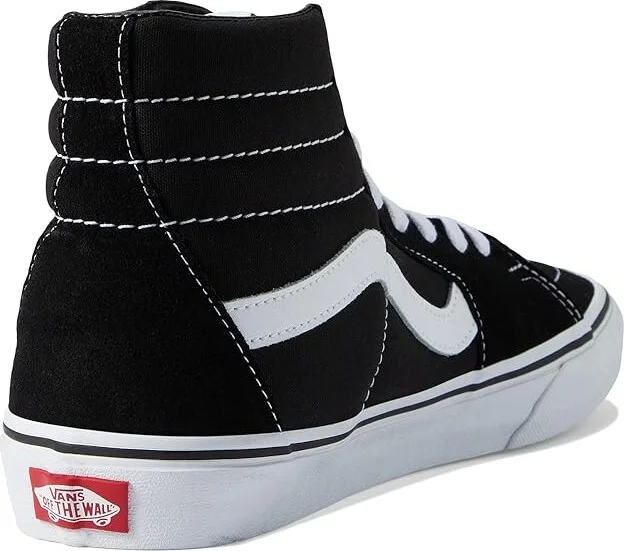 Vans SK8-Hi Wide Shoes Black/True White : Men's 7.5 - Women's 9 Wide, Canvas/Suede - Image 4