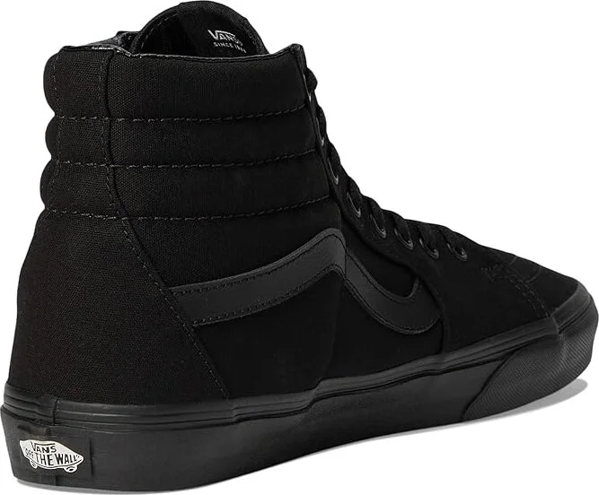 Vans SK8-Hi Wide Shoes Canvas Black/Black : Men's 7 - Women's 8.5 Wide, Canvas/Suede - Image 4