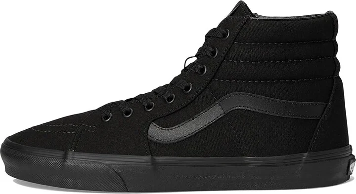 Vans SK8-Hi Wide Shoes Canvas Black/Black : Men's 7 - Women's 8.5 Wide, Canvas/Suede - Image 6