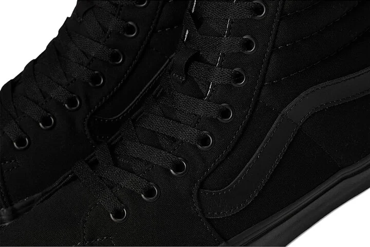Vans SK8-Hi Wide Shoes Canvas Black/Black : Men's 7 - Women's 8.5 Wide, Canvas/Suede - Image 7
