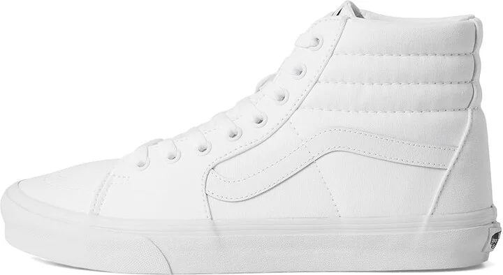 Vans SK8-Hi Wide Shoes Canvas True White : Men's 10 - Women's 11.5 Wide, Canvas/Suede - Image 6