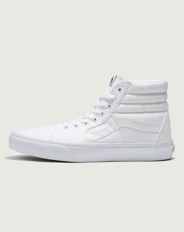 Vans Sk8-Hi Wide Shoes (True White) - 5.0 Boys / 6.5 Women