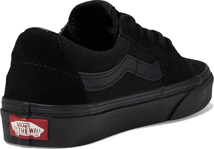 Vans SK8-Low Shoes Black/Black : Men's 3.5 - Women's 5 Medium, Suede/Canvas - Image 4