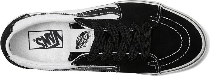 Vans SK8-Low Shoes Two-Tone Black/White : Men's 4.5 - Women's 6 Medium, Suede/Canvas - Image 2