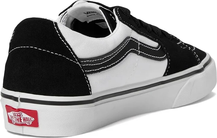 Vans SK8-Low Shoes Two-Tone Black/White : Men's 4.5 - Women's 6 Medium, Suede/Canvas - Image 6