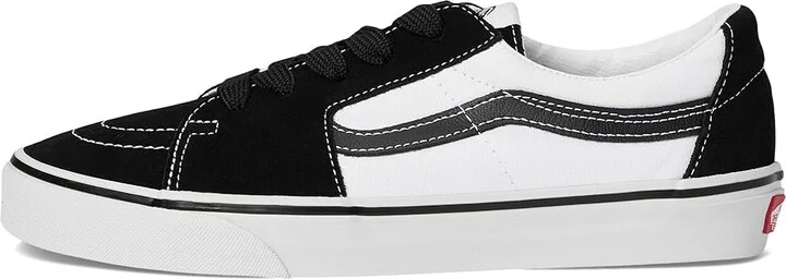 Vans SK8-Low Shoes Two-Tone Black/White : Men's 4.5 - Women's 6 Medium, Suede/Canvas - Image 7