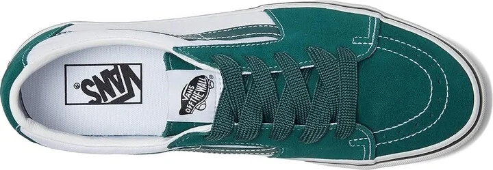 Vans SK8-Low Shoes Two-Tone Rain Forest : Men's 5 - Women's 6.5 Medium, Suede/Canvas - Image 2