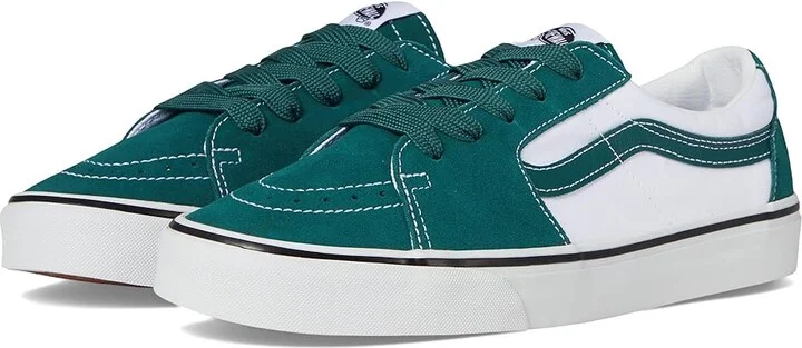 Vans SK8-Low Shoes Two-Tone Rain Forest : Men's 5 - Women's 6.5 Medium, Suede/Canvas