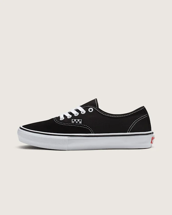 Vans Skate Authentic Shoes (Black / White) - 3.5 Boys 5.0 Women