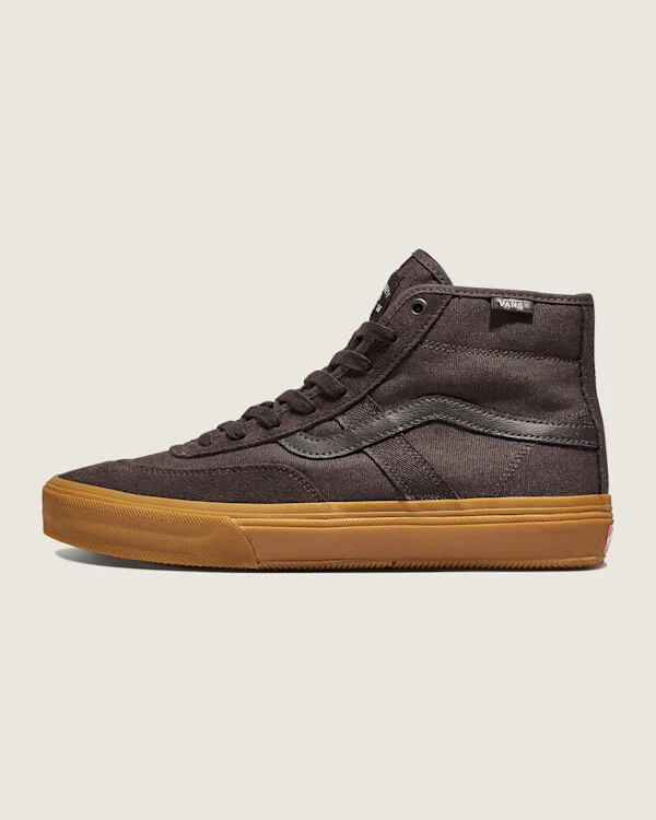 Vans Skate Gilbert Crockett High Shoes (Brown / Gum) - 6.5 Men 8.0 Women