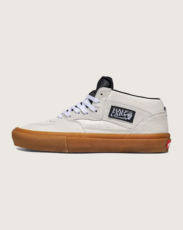 Vans Skate Half Cab Shoes (Antique White / Gum) - 5.0 Boys 6.5 Women