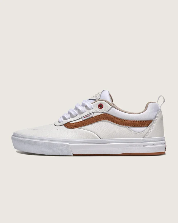 Vans Skate Kyle Walker Leather Shoes (Marshmallow White / Brown) - 9.0 Men 10.5 Women