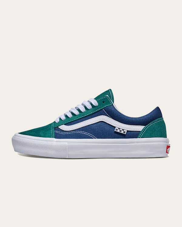 Vans Skate Old Skool Shoes (Blue / Green) - 6.5 Men 8.0 Women