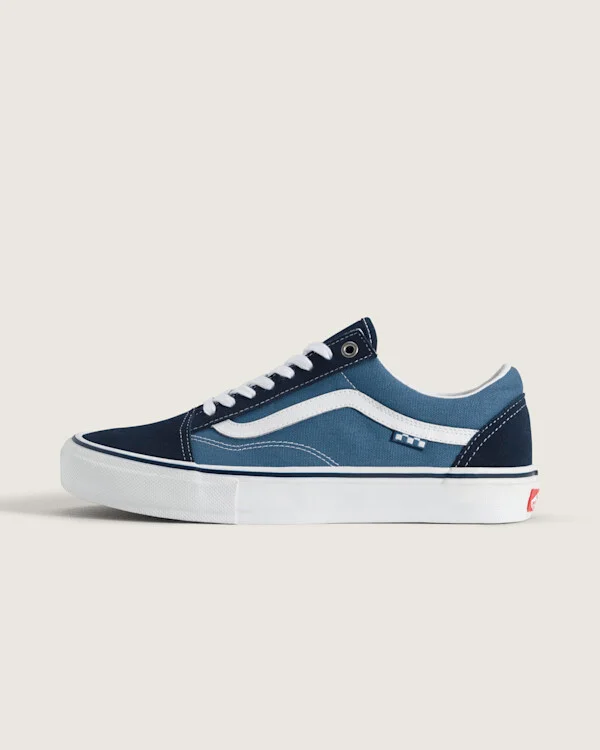 Vans Skate Old Skool Shoes (Navy Blue / White) - 3.5 Boys 5.0 Women