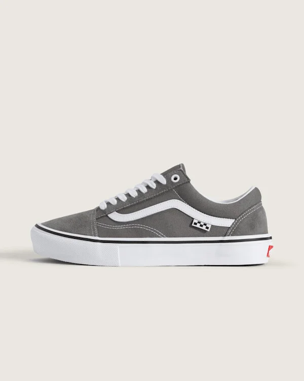 Vans Skate Old Skool Shoes (Pewter Grey / White) - 3.5 Boys 5.0 Women