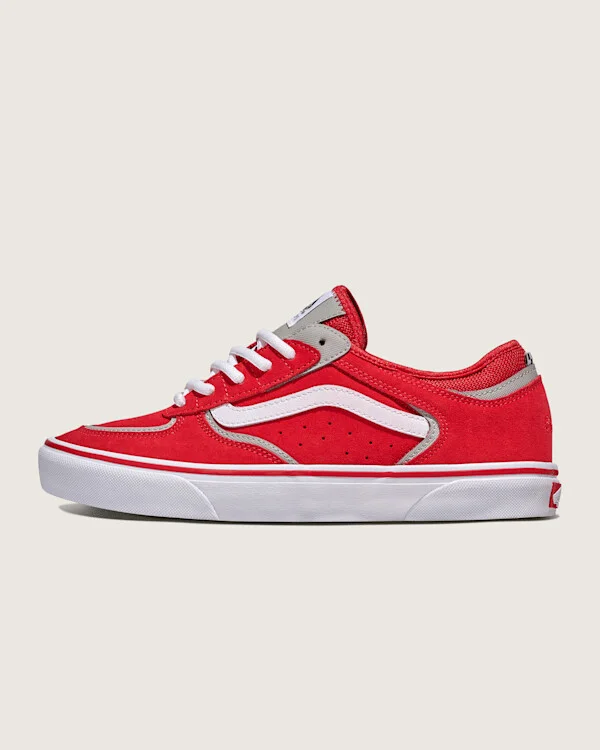 Vans Skate Rowley Shoes (Red / Grey) - 7.0 Men 8.5 Women