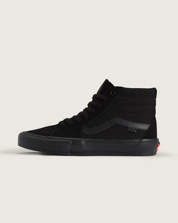 Vans Skate Sk8-Hi Shoes (Black) - 3.5 Boys / 5.0 Women