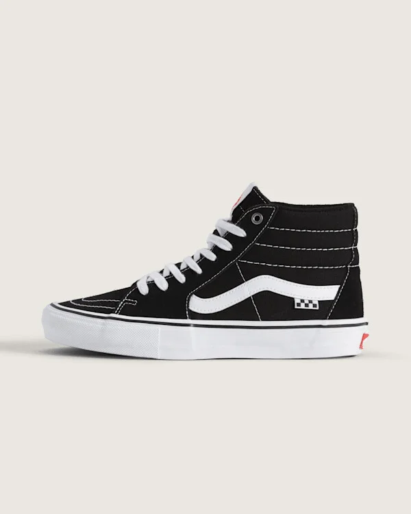 Vans Skate Sk8-Hi Shoes (Black / White) - 3.5 Boys 5.0 Women