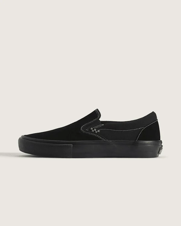 Vans Skate Slip-On Shoes (Black / Olive Green) - 6.5 Men 8.0 Women