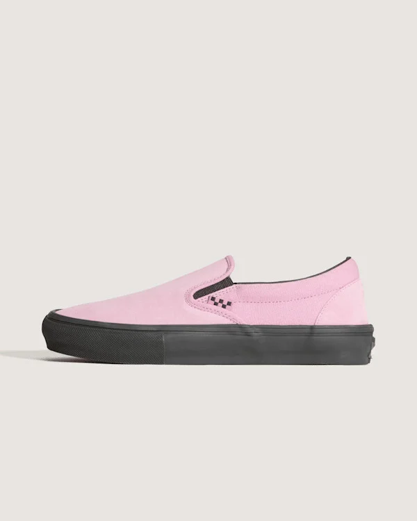 Vans Skate Slip-On Shoes (Pink / Black) - 3.5 Boys 5.0 Women