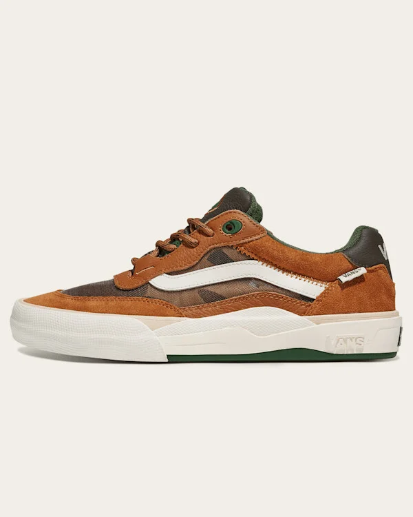 Vans Skate Wayvee Shoes (Glazed Ginger Brown / Green) - 6.0 Boys 7.5 Women
