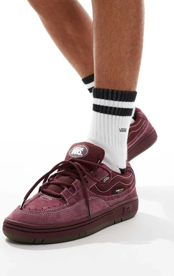 Vans Speed sneakers with Cordura in burgundy - Image 3