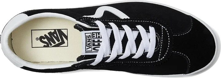 Vans Sport Low Athletic Shoes Black/White : Men's 4.5 - Women's 6 Medium, Leather/Suede - Image 2