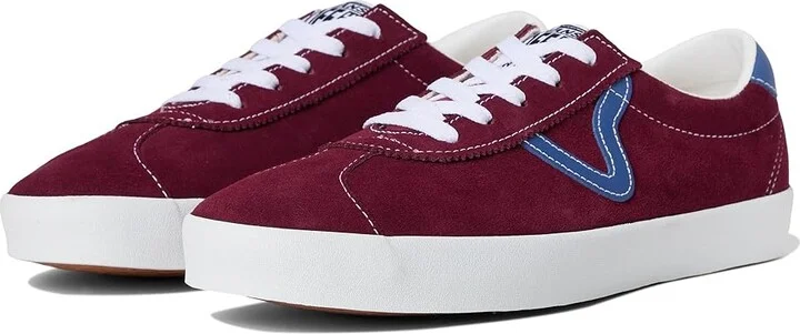 Vans Sport Low Athletic Shoes Sport Burgundy/Deep Blue : Men's 11.5 - Women's 13 Medium, Suede