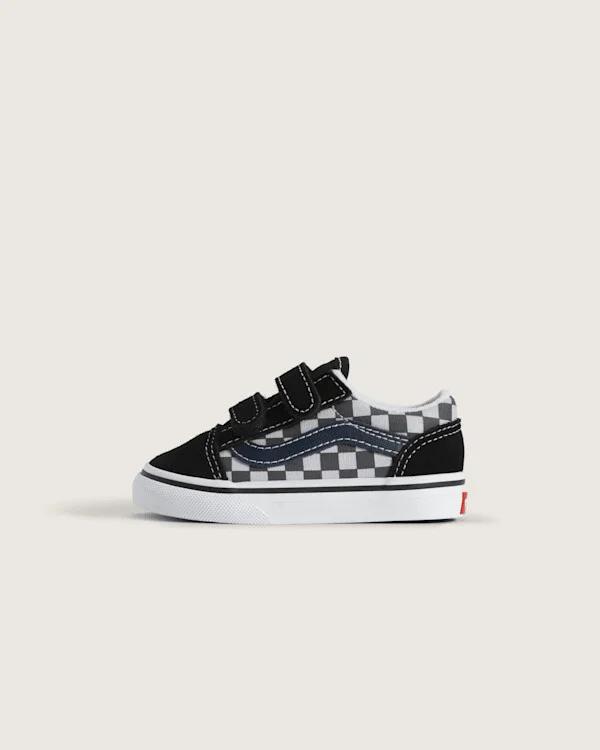 Vans Toddler Old Skool V Checkerboard Shoes (Checkerboard Blue) - 2.0