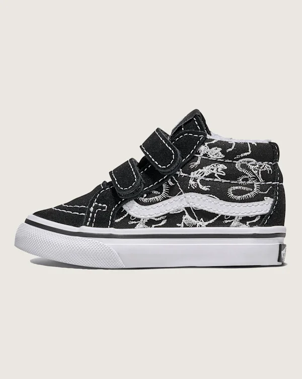 Vans Toddler Sk8-Mid Reissue V Skeletons Shoes (Black) - 2.0