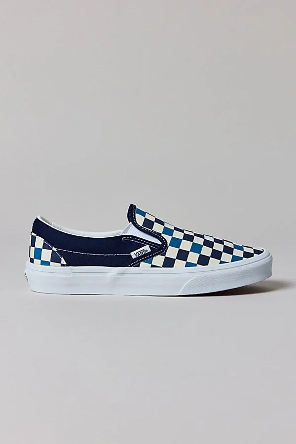 Vans Women's Classic Checkerboard Slip-On Sneaker in Black/Off White - Image 5