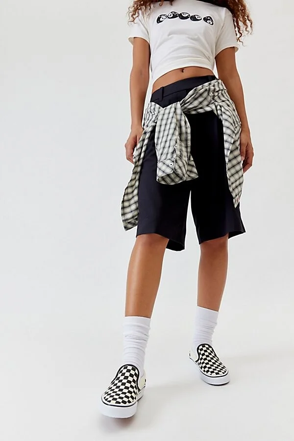Vans Women's Classic Checkerboard Slip-On Sneaker in Black/Off White
