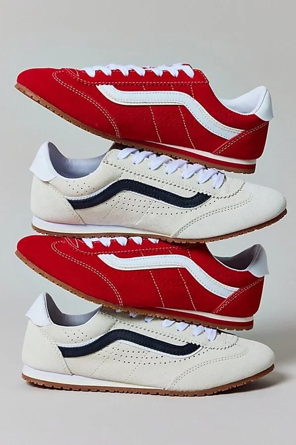 Vans Women's Super Lowpro Sneaker in Racing Red - Image 5