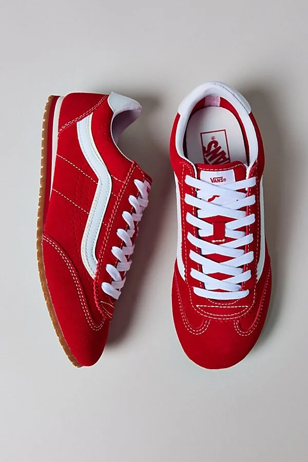 Vans Women's Super Lowpro Sneaker in Racing Red