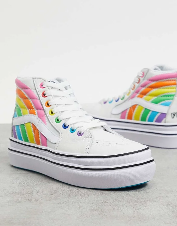 Vans X Flour Shop Super ComfyCush SK8-Hi sneakers in white