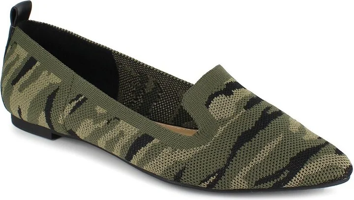 Vanya Womens Pointed Toe Slip-On Ballet Flats