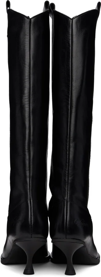 VAQUERA Black Kitten Cowgirl Boots - Image 2
