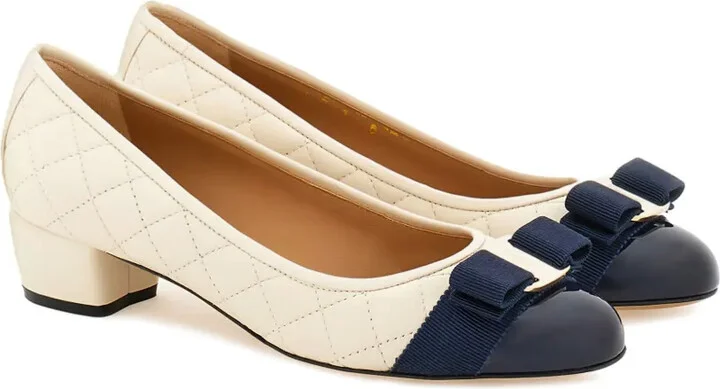 Vara 30mm quilted pumps - Image 2