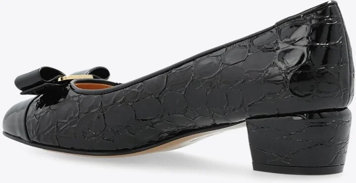 Vara 35 Croc-Embossed Leather Pumps - Image 2