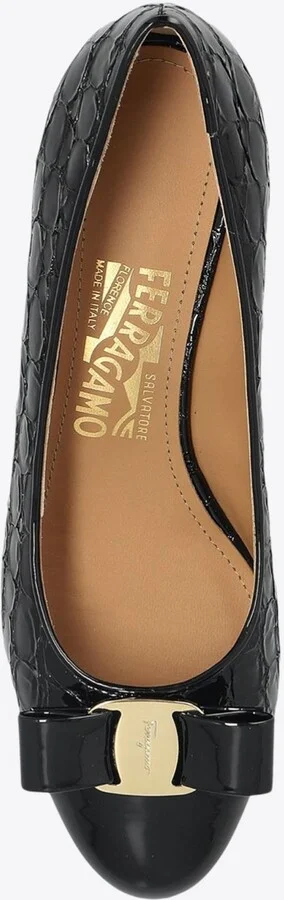 Vara 35 Croc-Embossed Leather Pumps - Image 3