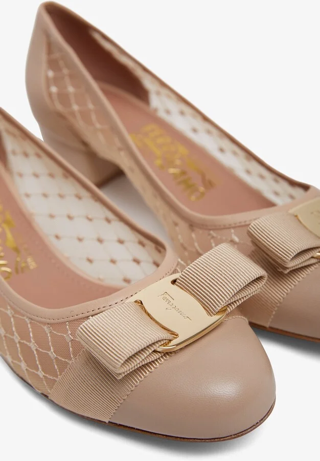 Vara beige mesh pumps - Image 4