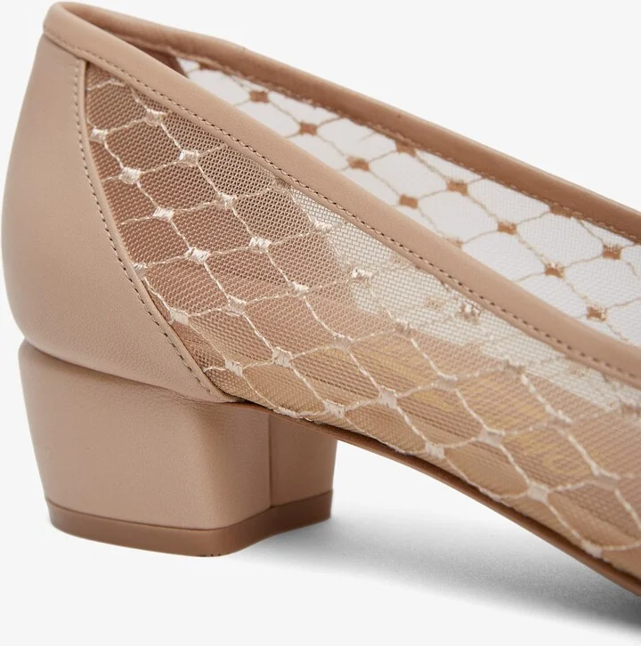 Vara beige mesh pumps - Image 5