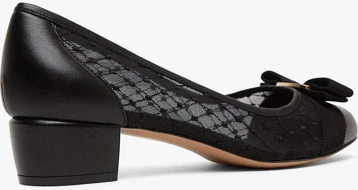 Vara black mesh pumps - Image 3