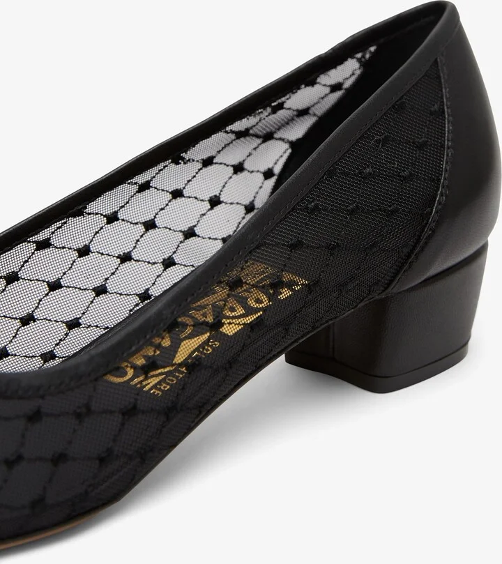 Vara black mesh pumps - Image 4